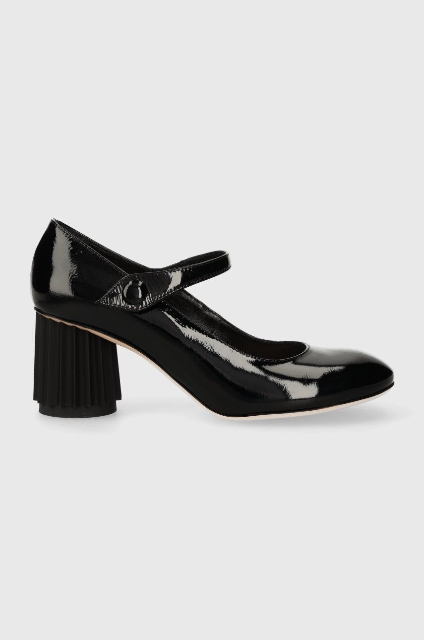 AGL pantofi de piele DORICA culoarea negru, cu toc drept, D271001PCKB1201013