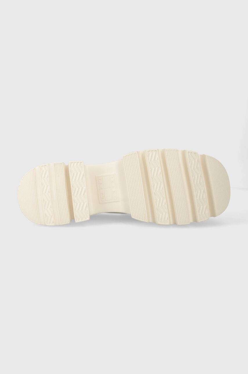 Мокасини Tommy Jeans TJW CHUNKY LOAFER жіночі колір бежевий на платформі EN0EN02504 