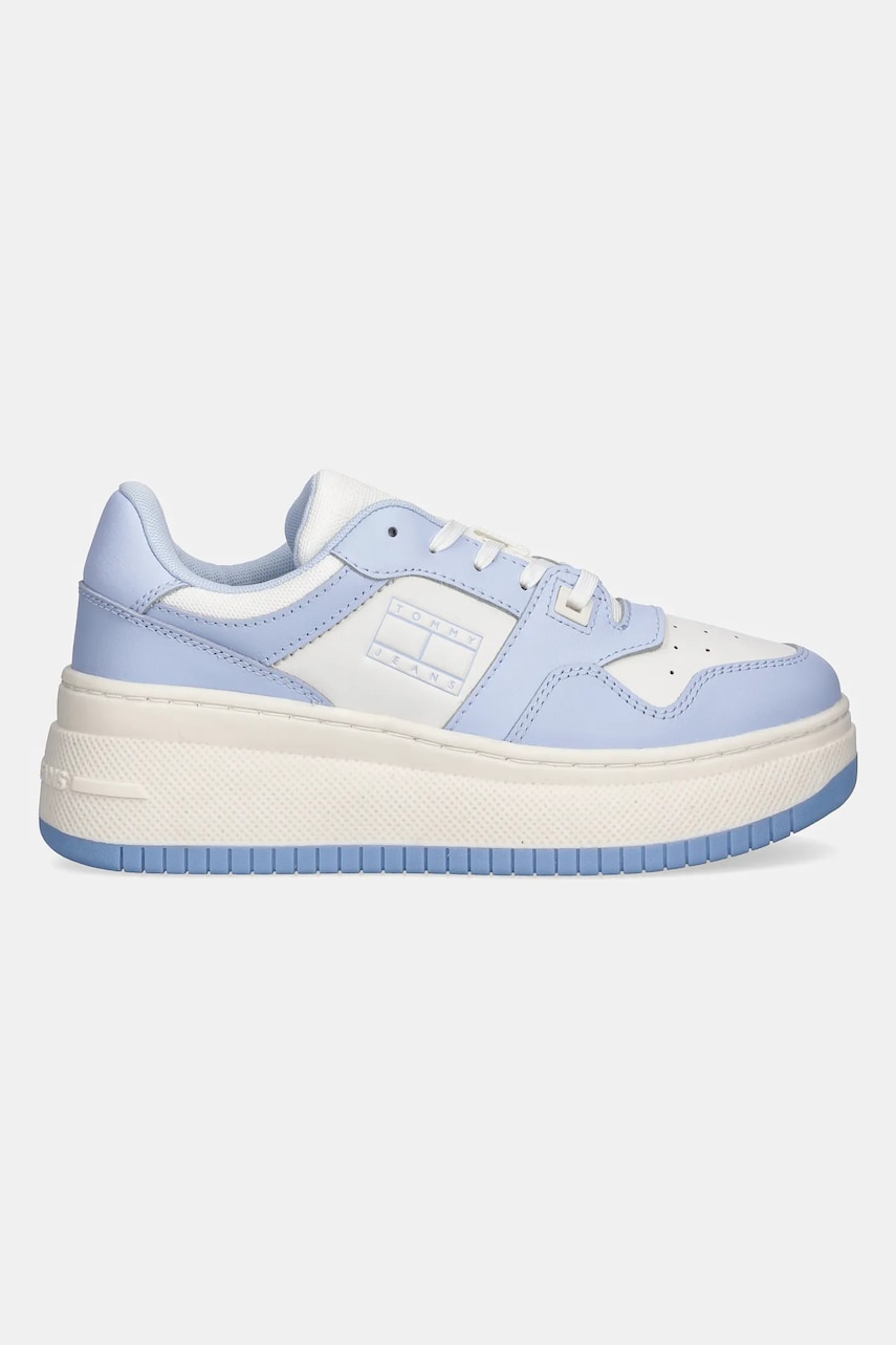 Кроссовки Tommy Jeans TJW RETRO BASKET FLATFORM ESS цвет чёрный EN0EN02506 Кроссовки Tommy Jeans TJW RETRO BASKET FLATFORM ESS цвет чёрный EN0EN02506