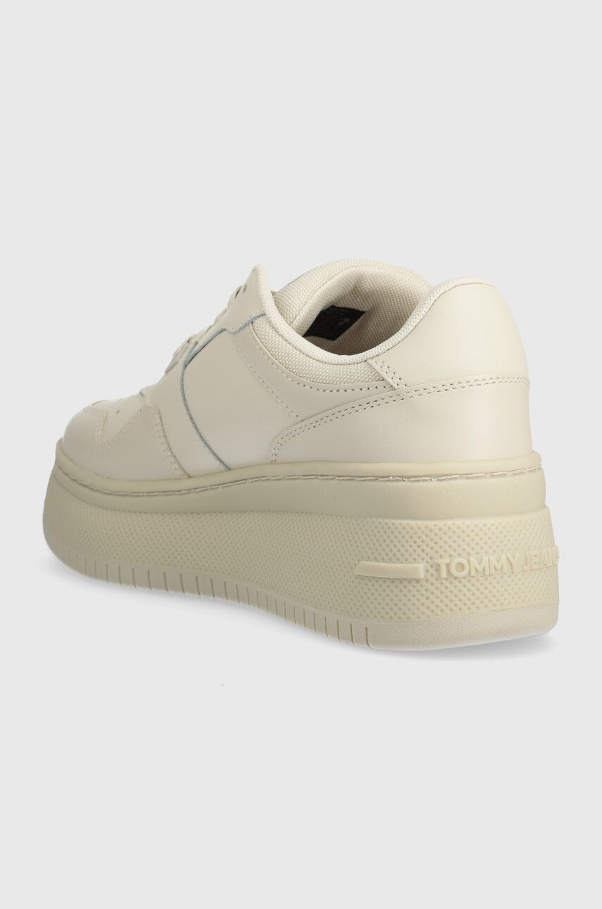 Tommy Jeans Sneakers TJW RETRO BASKET FLATFORM ESS Culoarea Bej, EN0EN02506