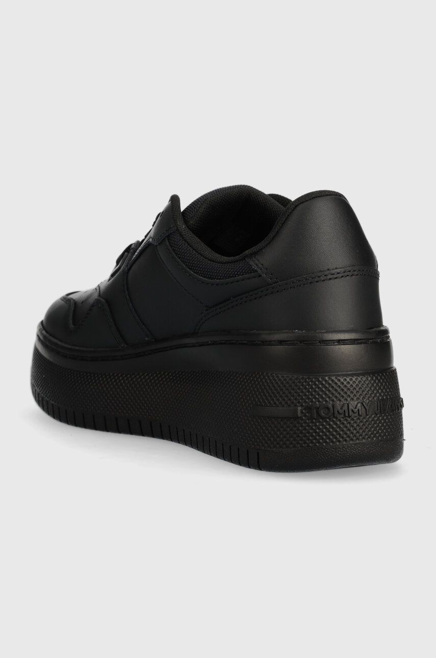 Tommy Jeans Sneakers TJW RETRO BASKET FLATFORM ESS Culoarea Negru, EN0EN02506