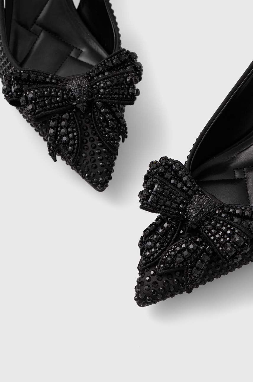 Kurt Geiger London pantofi cu toc Belgravia Bow Crystal Sli culoarea negru, 1288700759