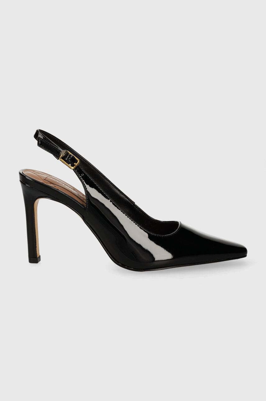 E-shop Kožené lodičky Kurt Geiger London Regent 90 Slingback černá barva, 1292800309