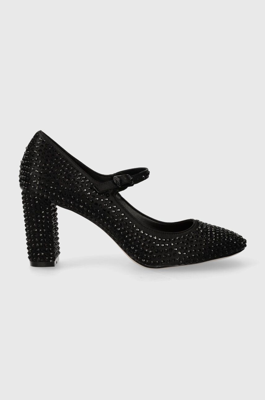 Kurt Geiger London pantofi cu toc Regent Round Crystal Mary culoarea negru, cu toc drept 9307600759