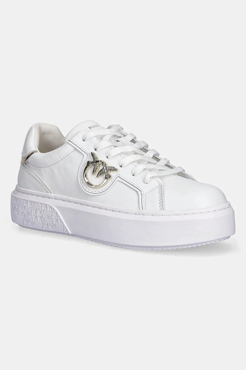 Levně Kožené tenisky Pinko SS0003 P014 ZIA bílá barva, Yoko 01