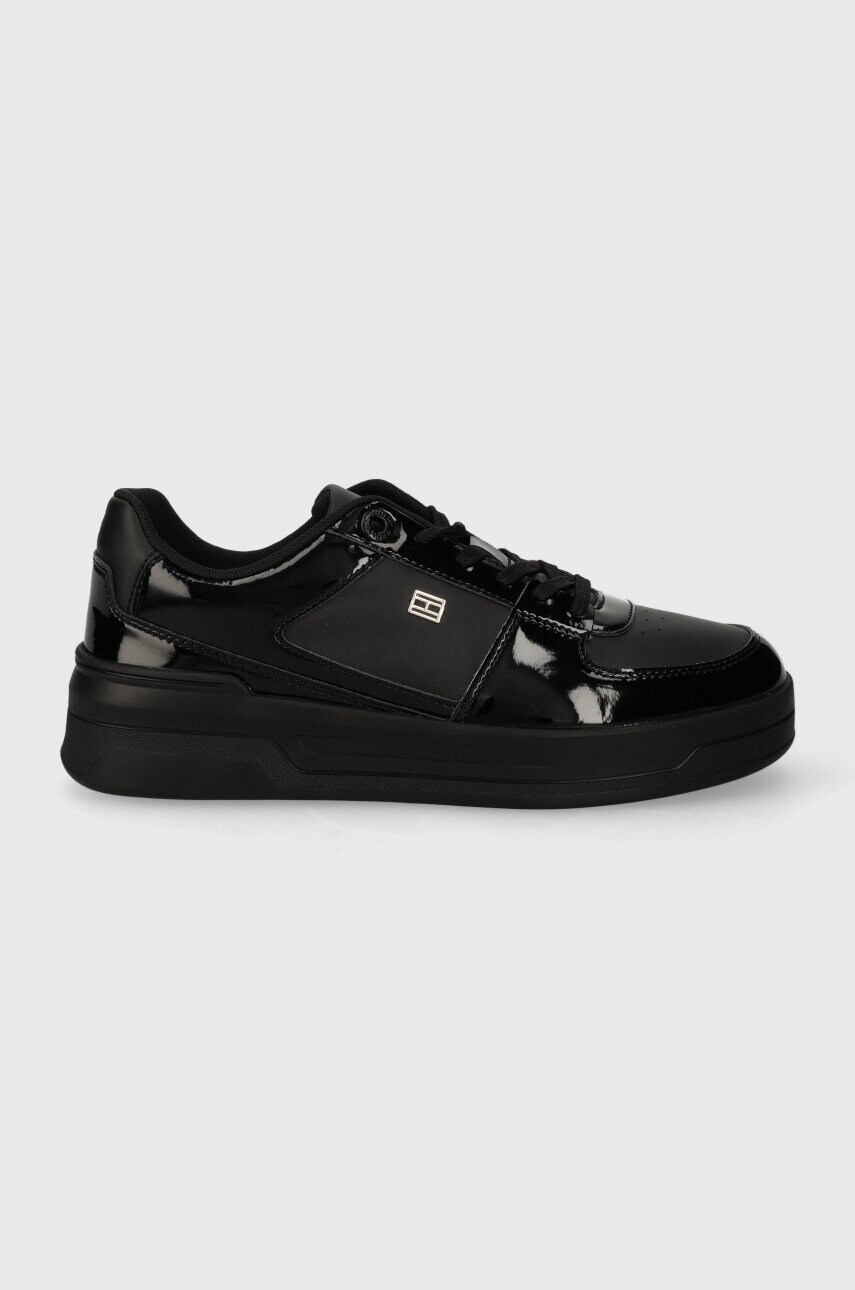 

Кроссовки Tommy Hilfiger WOMENS BASKET PATENT цвет чёрный FW0FW07866