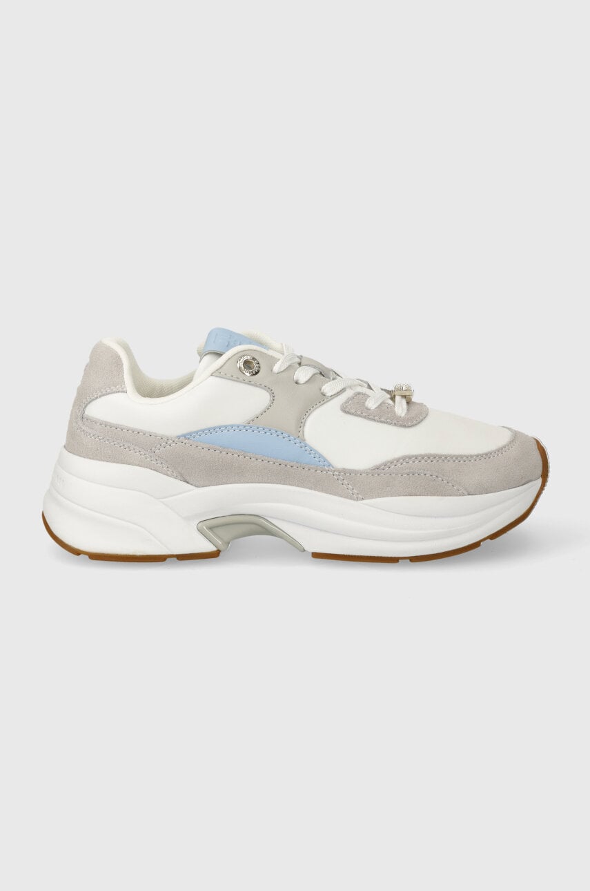 

Кроссовки Tommy Hilfiger CHUNKY FEMININE RUNNER HARDWARE цвет серый FW0FW07703