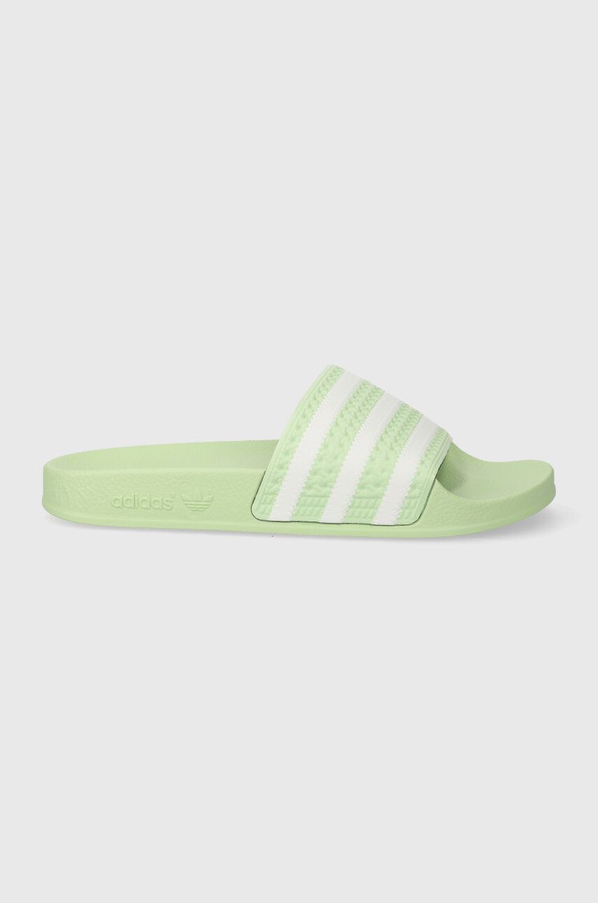 adidas Originals papuci Adilette femei, culoarea verde, IE3048