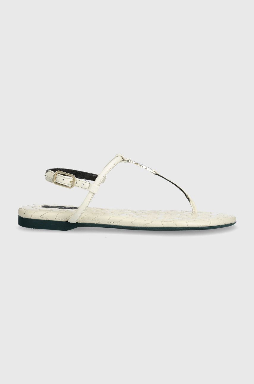 Levně Kožené sandály Patrizia Pepe dámské, bílá barva, 8X0020 L048 W338