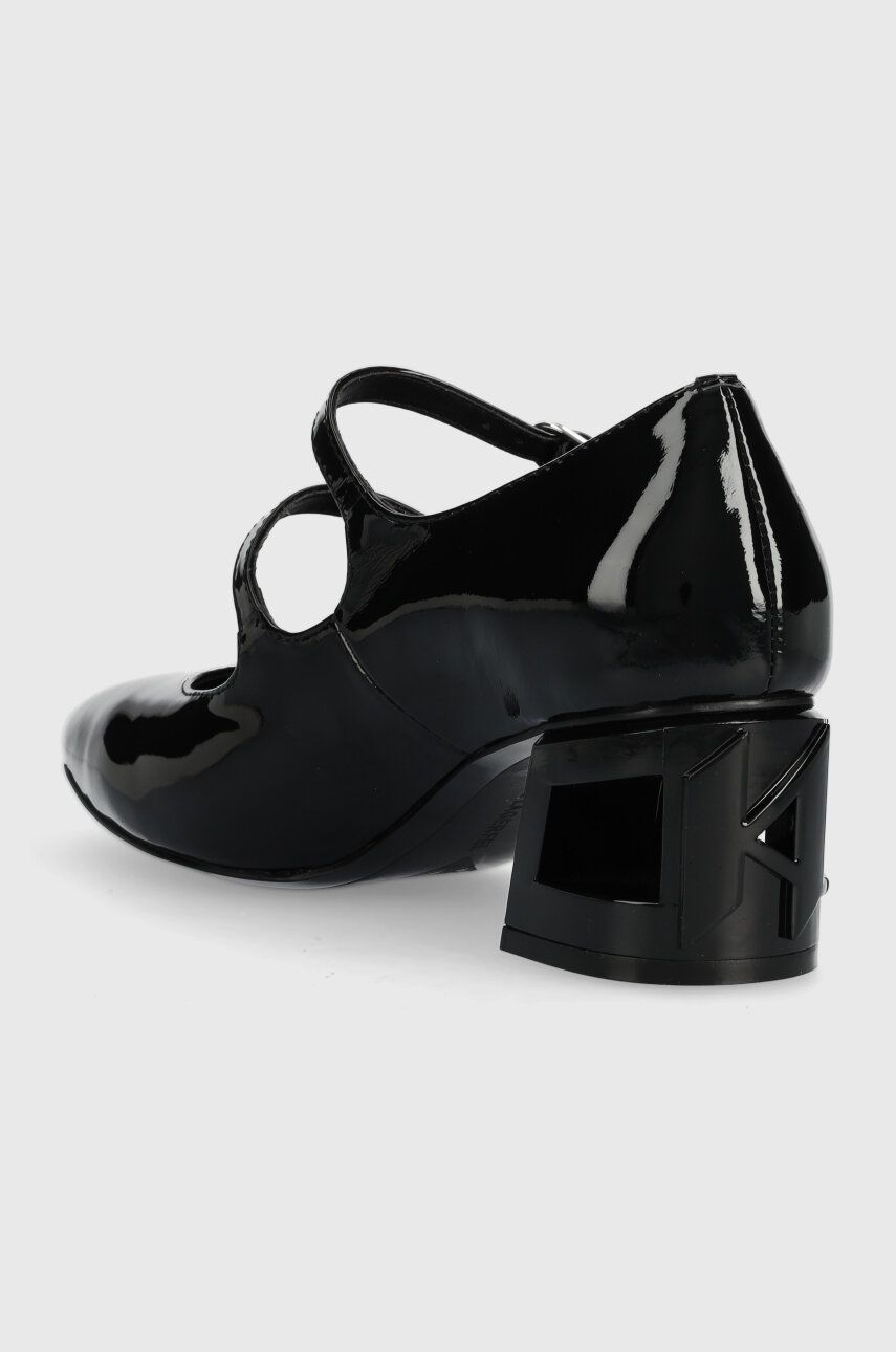 Karl Lagerfeld Pantofi De Piele TETRA HEEL Culoarea Negru, Cu Toc Drept, KL31613
