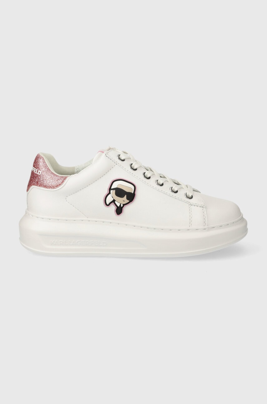 Karl Lagerfeld sneakers din piele KAPRI culoarea alb, KL62530N