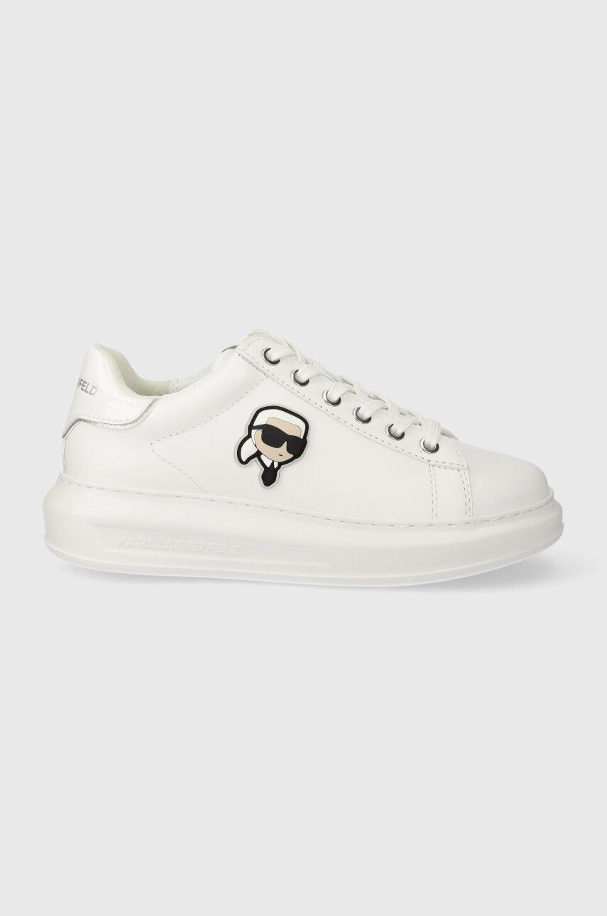 Levně Kožené sneakers boty Karl Lagerfeld KAPRI bílá barva, KL62530N