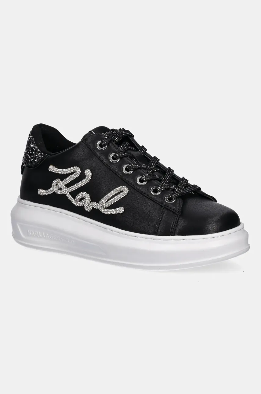 Karl Lagerfeld sneakers din piele KAPRI culoarea negru, KL62510G