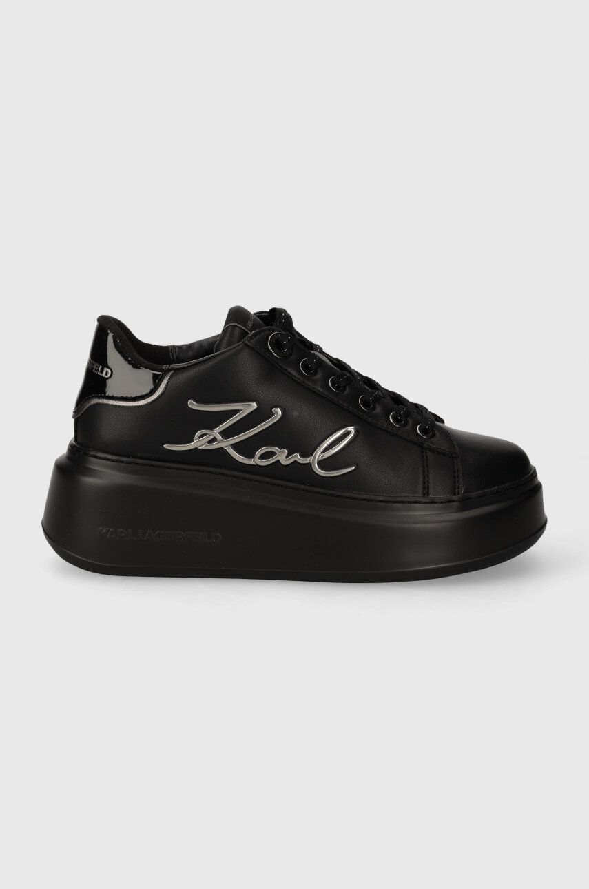 Karl Lagerfeld sneakers din piele ANAKAPRI culoarea negru, KL63510A