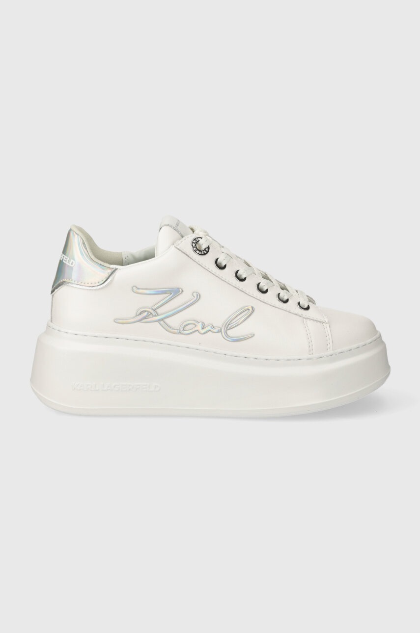 Karl Lagerfeld sneakers din piele ANAKAPRI culoarea alb, KL63510A
