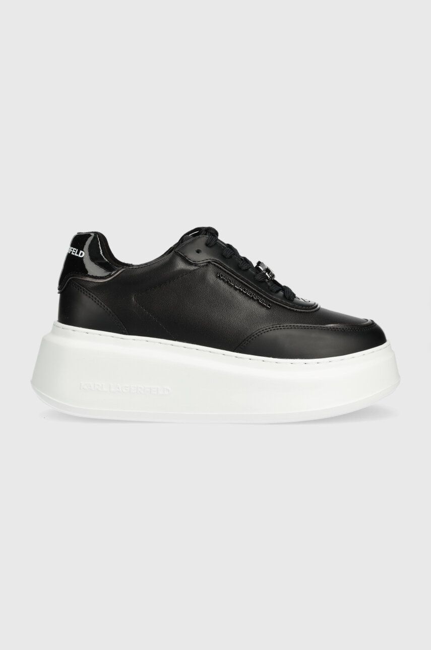 Levně Kožené sneakers boty Karl Lagerfeld ANAKAPRI černá barva, KL63519