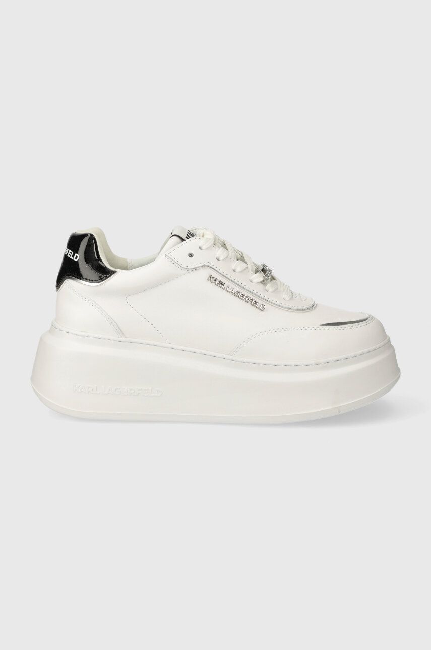 Karl Lagerfeld sneakers din piele ANAKAPRI culoarea alb, KL63519