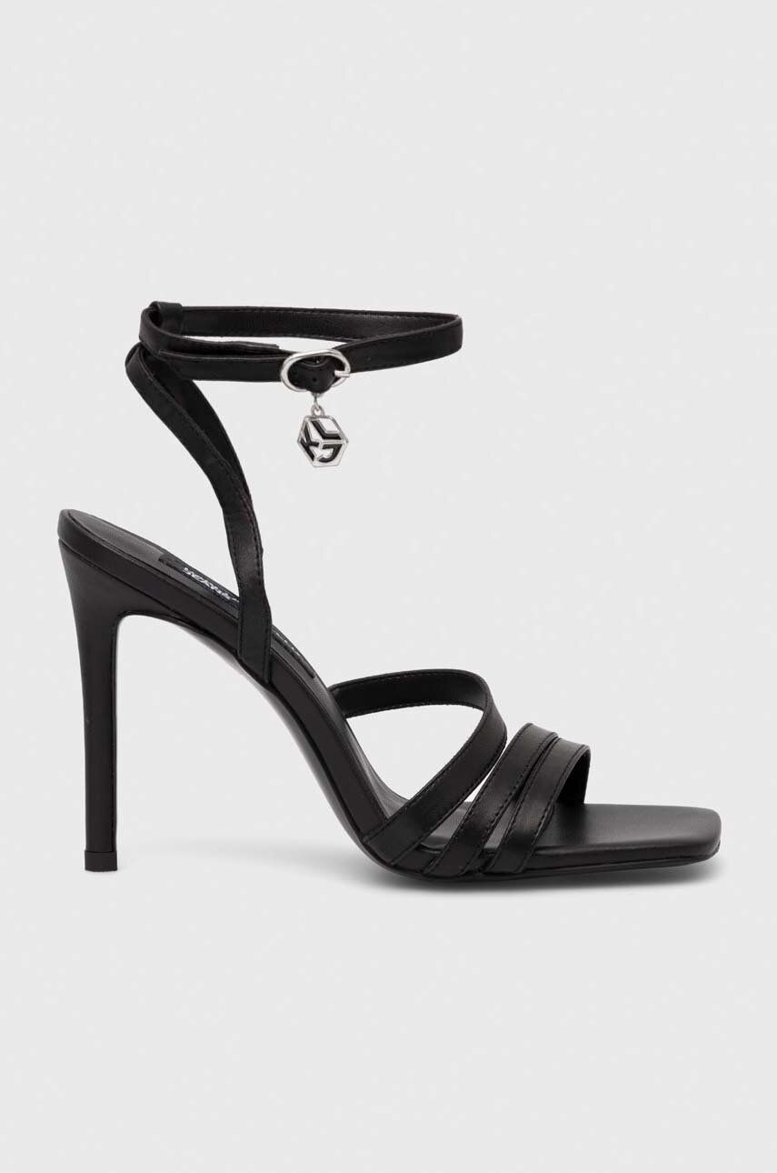Levně Kožené sandály Karl Lagerfeld Jeans MANOIR černá barva, KLJ30001