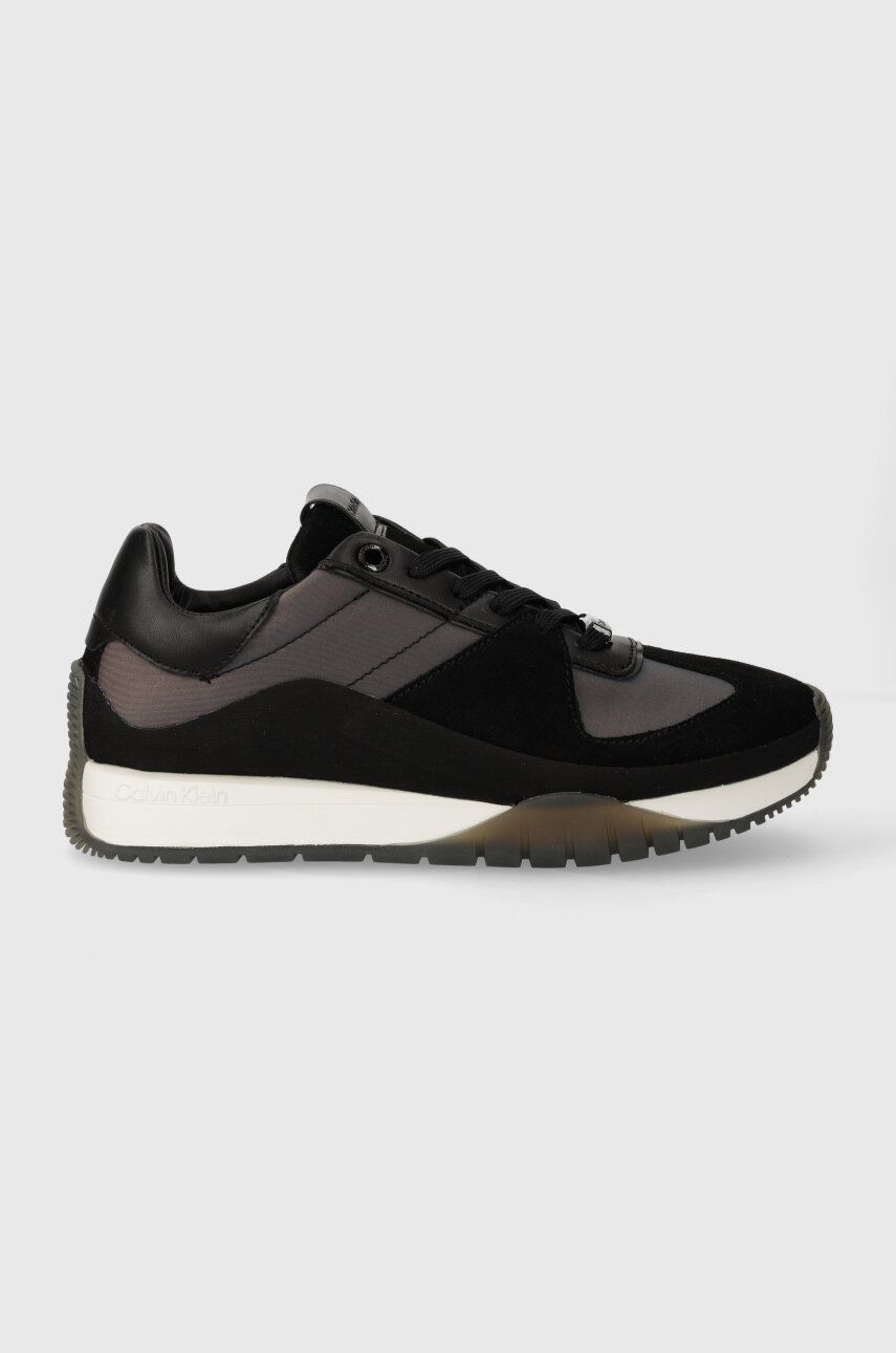 Levně Sneakers boty Calvin Klein ORIGIN RUNNER LUM černá barva, HW0HW01856