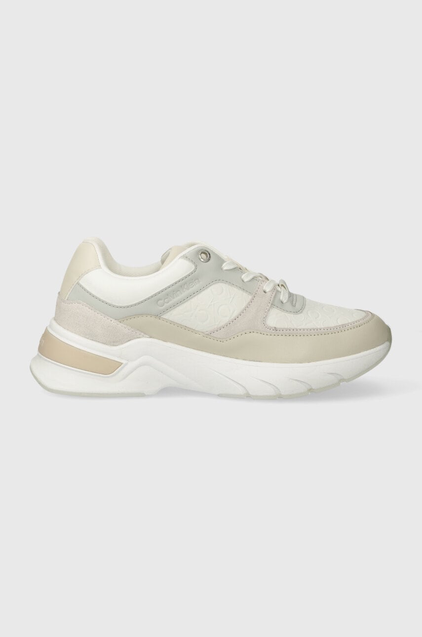 Levně Tenisky Calvin Klein ELEVATED RUNNER - MONO MIX béžová barva, HW0HW01869