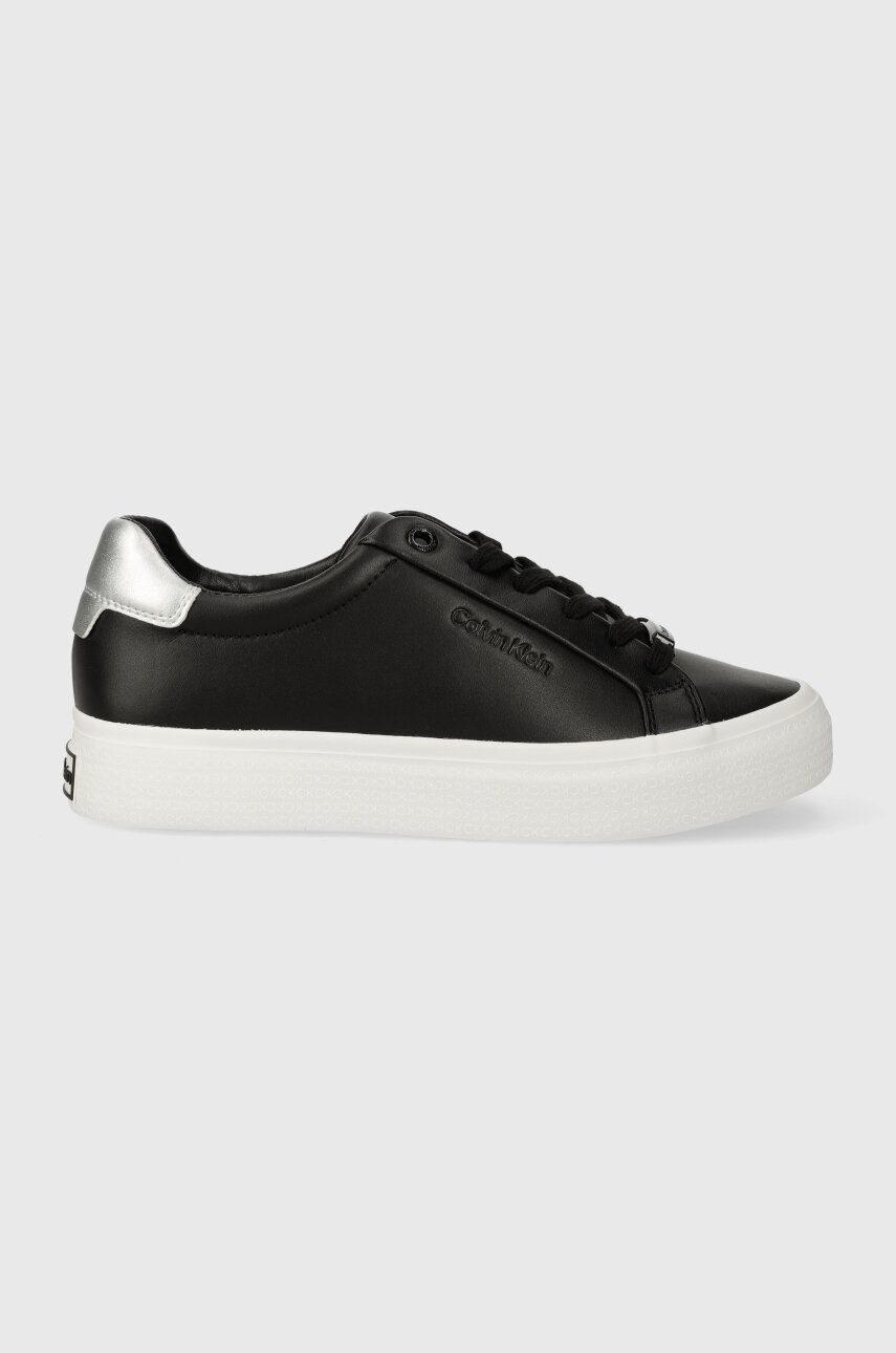 Levně Sneakers boty Calvin Klein VULC LACE UP - NANO FOX černá barva, HW0HW02004