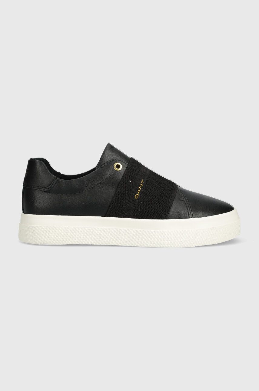 Levně Kožené sneakers boty Gant Avona černá barva, 28531450.G00
