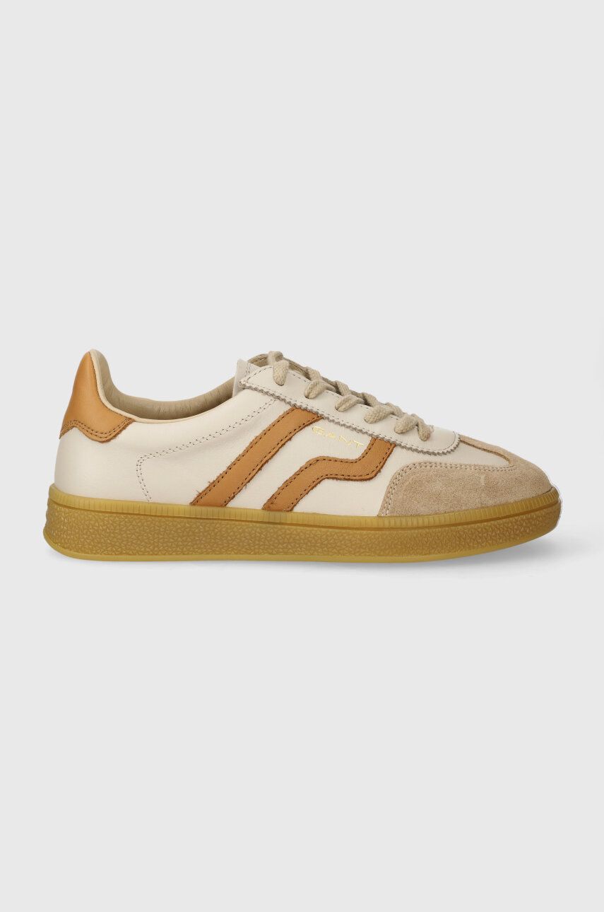 Gant sneakers din piele Cuzima culoarea bej, 28533549.G111