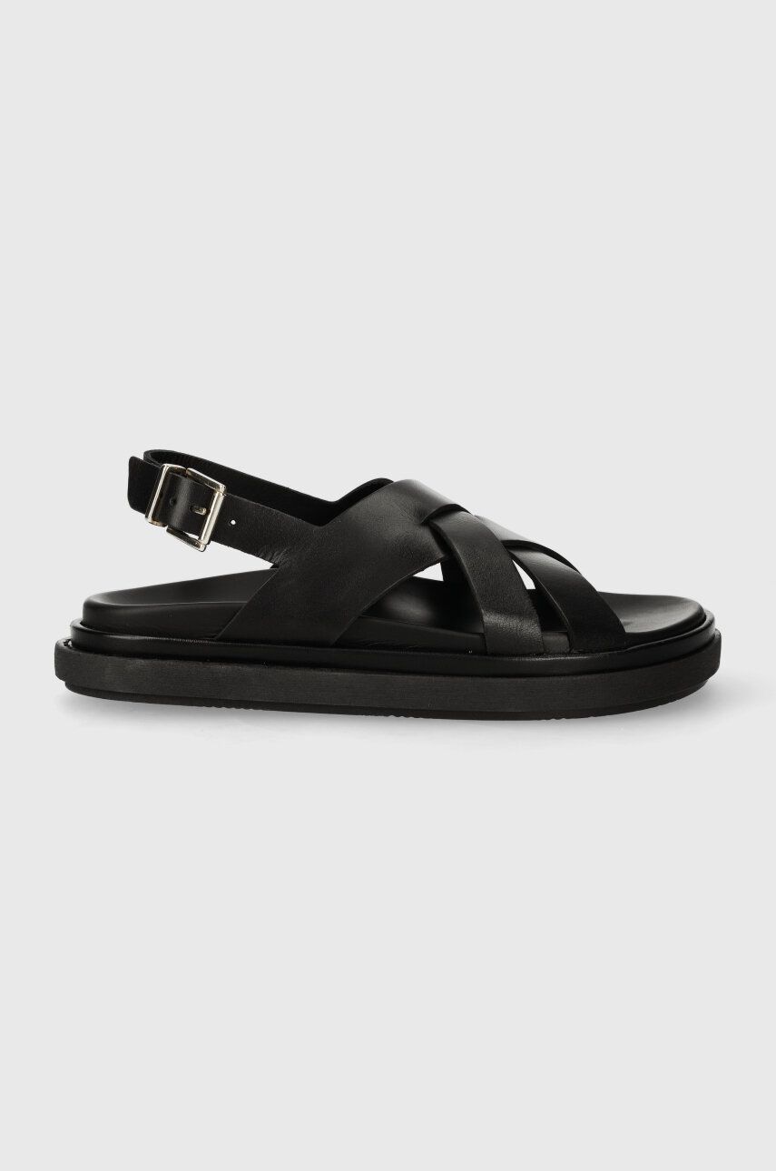 Alohas sandale de piele Trunca femei, culoarea negru, S00690.25