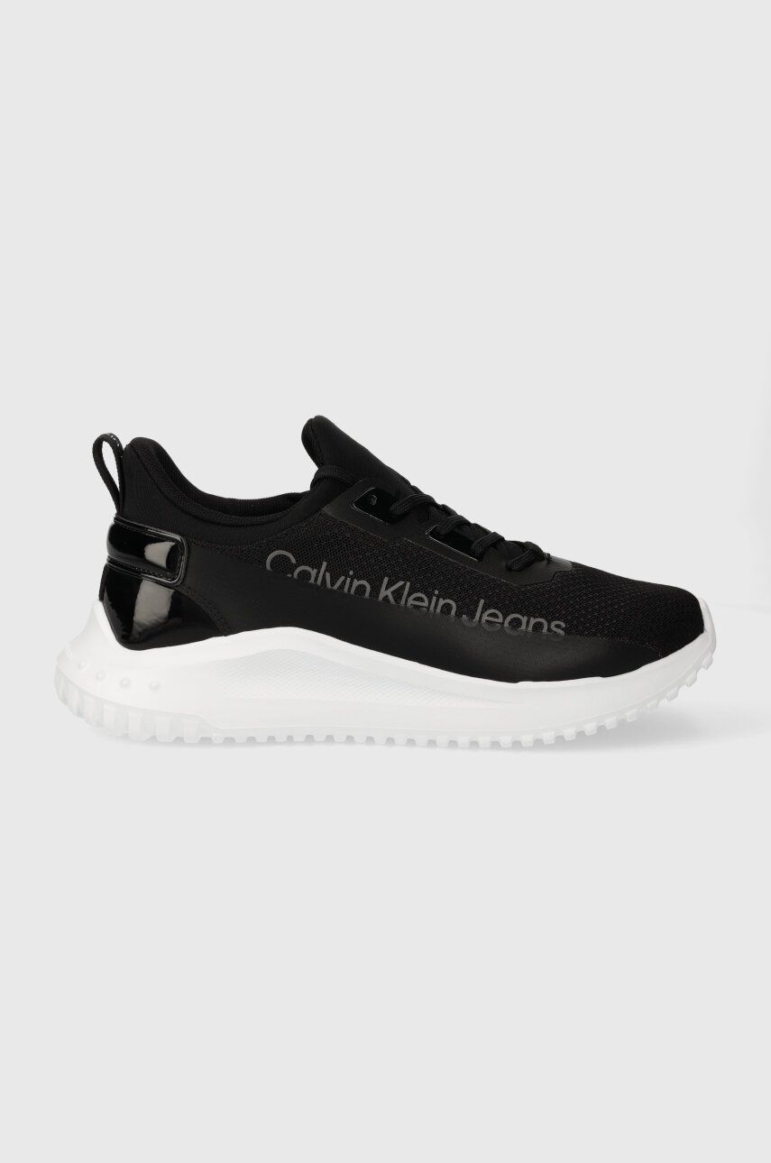 Levně Sneakers boty Calvin Klein Jeans EVA RUN SLIPON LACE MIX LUM WN černá barva, YW0YW01303