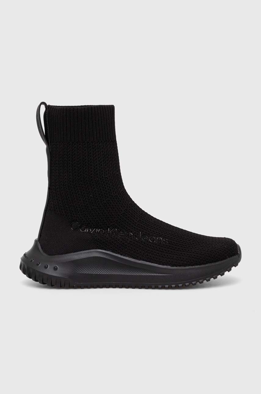 

Маратонки Calvin Klein Jeans EVA RUNNER HIGH SOCK IN LUM в черно YW0YW01314, Черен