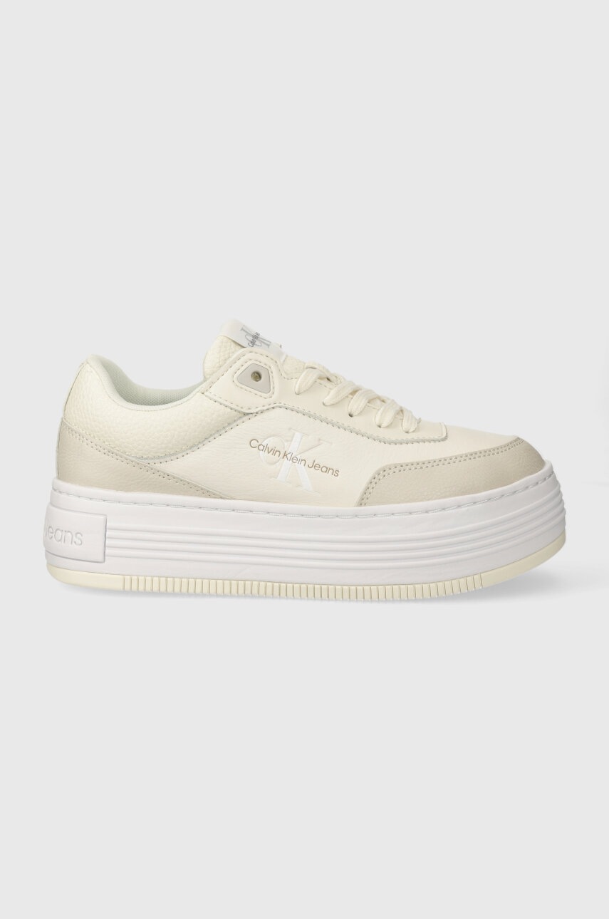 

Маратонки Calvin Klein Jeans BOLD FLATF LOW LACE MIX ML FAD в бежово YW0YW01316, Бежов