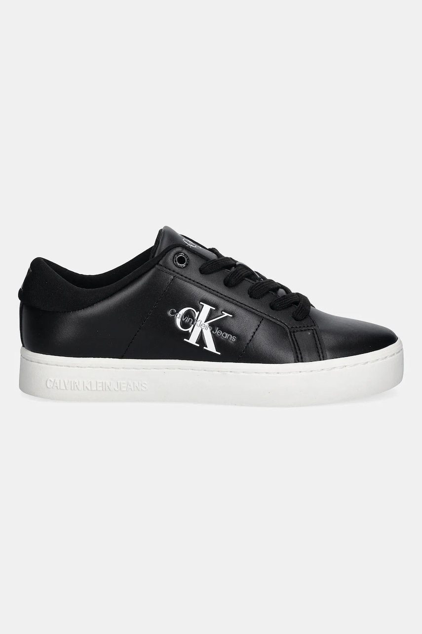 Кожаные кроссовки Calvin Klein Jeans CLASSIC CUPSOLE LOWLACEUP LTH WN цвет белый YW0YW01444 Кожаные кроссовки Calvin Klein Jeans CLASSIC CUPSOLE LOWLACEUP LTH WN цвет белый YW0YW01444