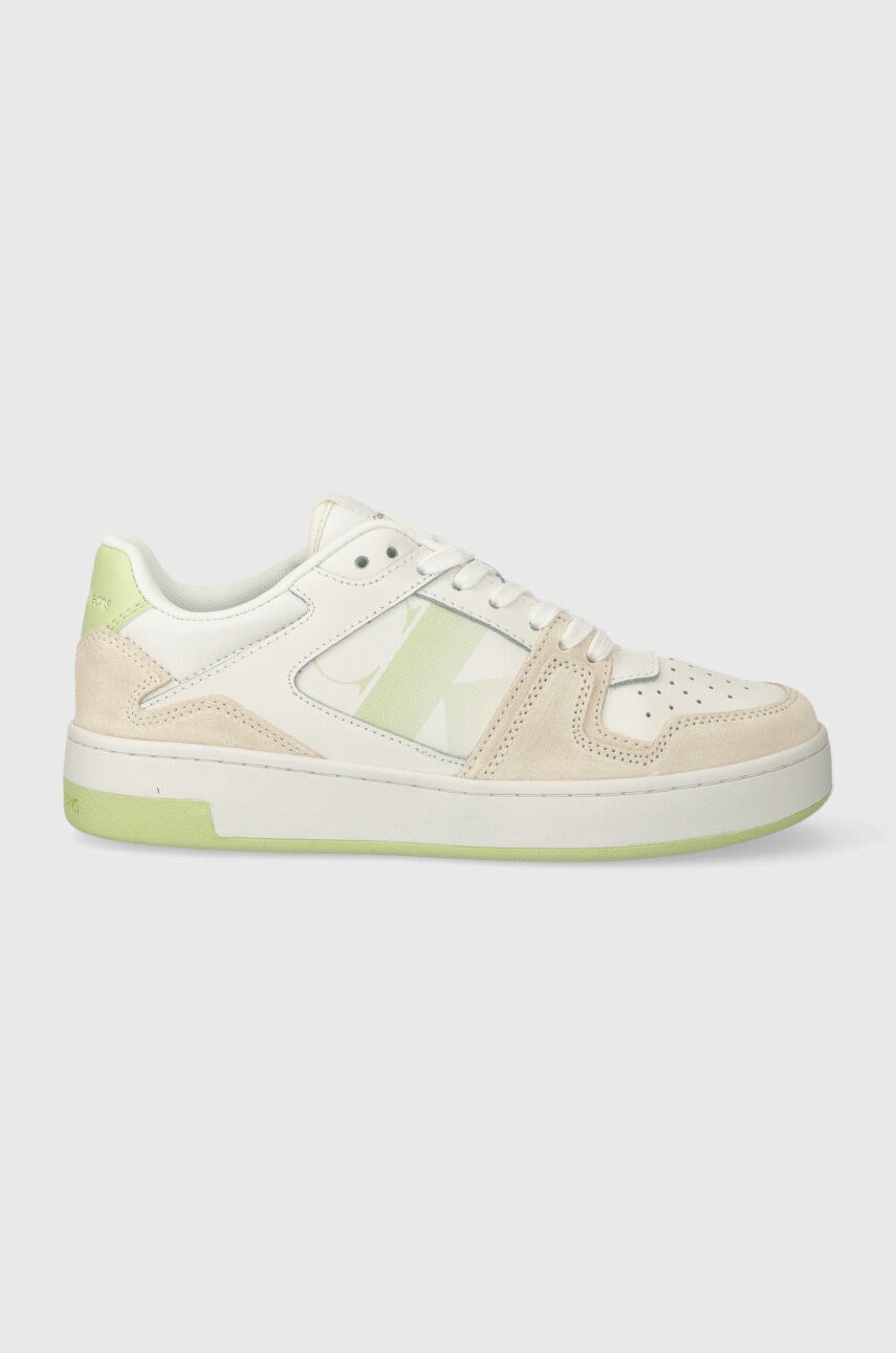 

Маратонки Calvin Klein Jeans BASKET CUPSOLE LACE MIX NBS SAT в бяло YW0YW01446, Бял