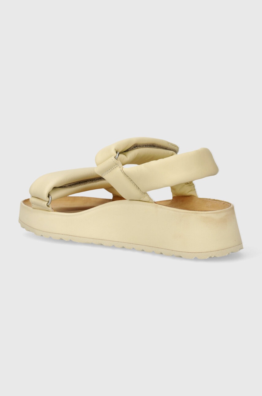 Шкіряні сандалі Birkenstock BIRKENSTOCK X PAPILLIO Theda жіночі колір бежевий на платформі 1026942 