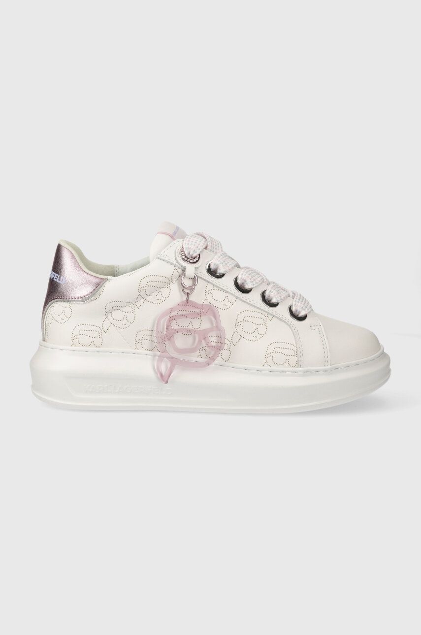 Karl Lagerfeld sneakers din piele KAPRI NFT culoarea alb, KL62522