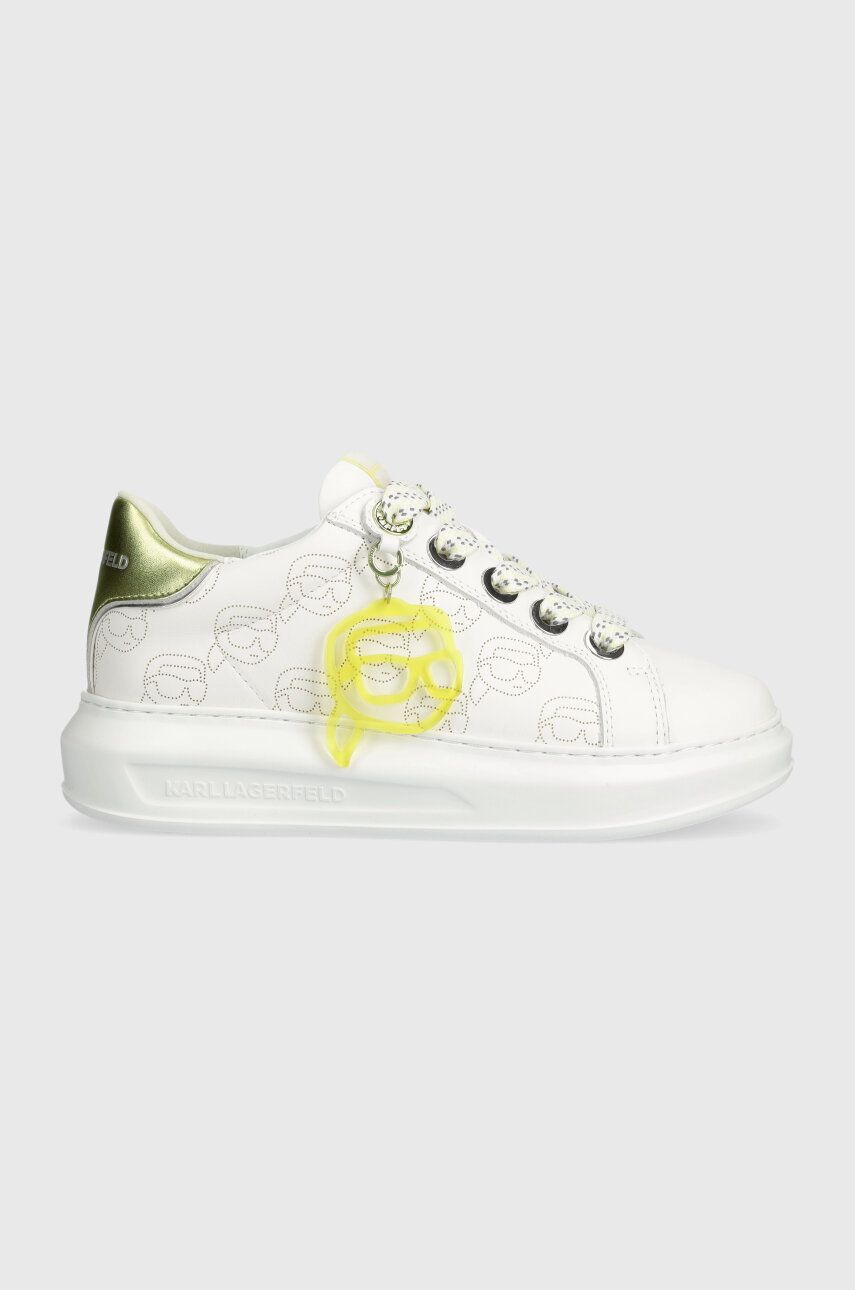 Karl Lagerfeld sneakers din piele KAPRI NFT culoarea alb, KL62522