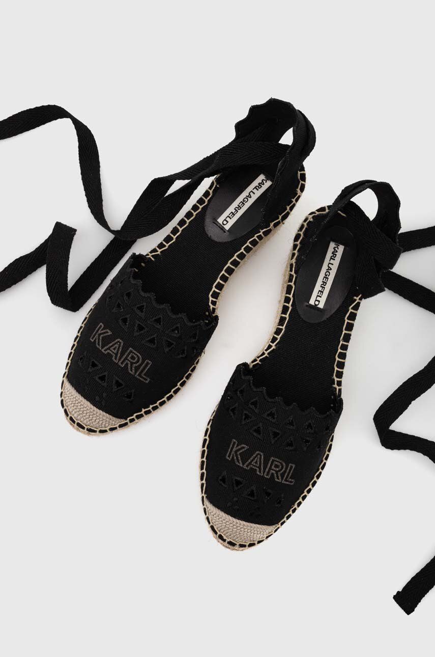 Espadrile Karl Lagerfeld KAMINI MID ženske, črna Barva, KL32206