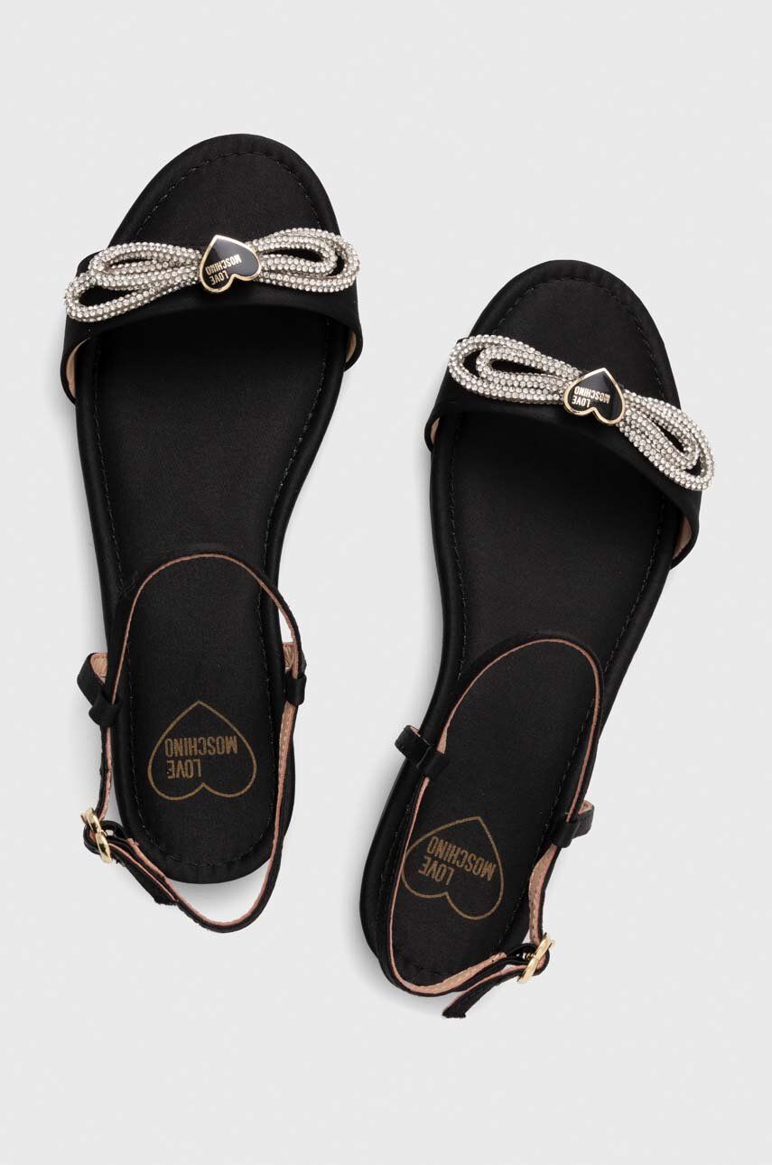 Love Moschino sandale femei, culoarea negru JA16181G1IJO0000