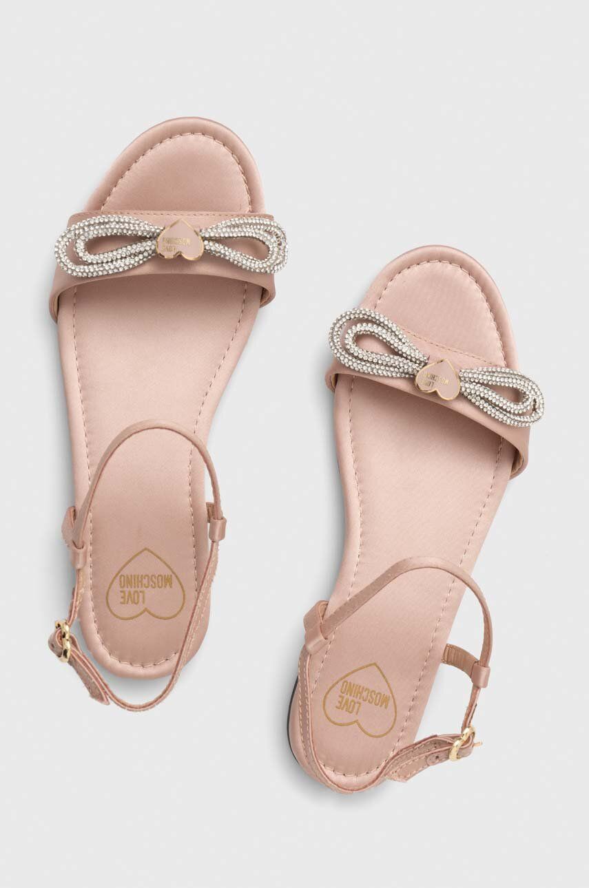 Love Moschino sandale femei, culoarea roz JA16181G1IJO0601