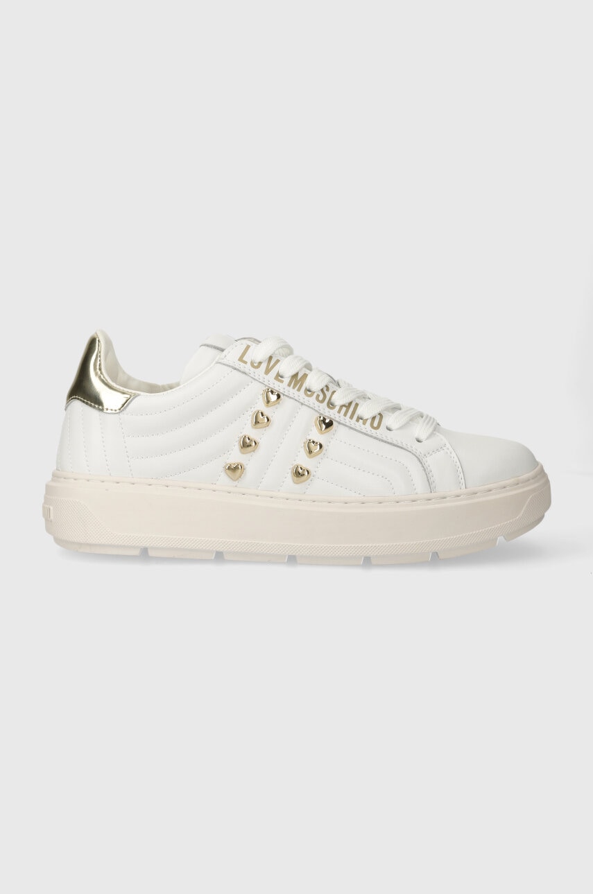 Love Moschino sneakers culoarea alb, JA15214G1IIE210A