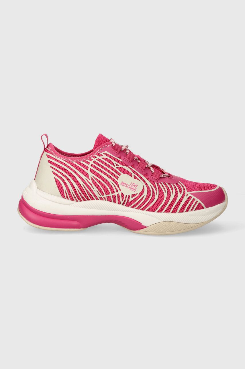 Love Moschino sneakers culoarea roz JA15214G1IIE210A