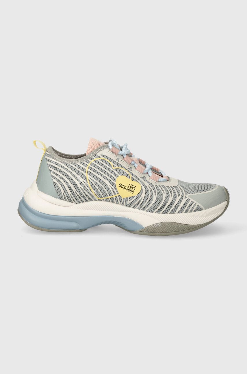 Levně Sneakers boty Love Moschino šedá barva, JA15315G1IIZX02A