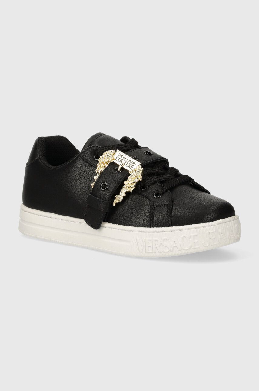 Levně Kožené sneakers boty Versace Jeans Couture Court 88 černá barva, 76VA3SK9 ZP311 899