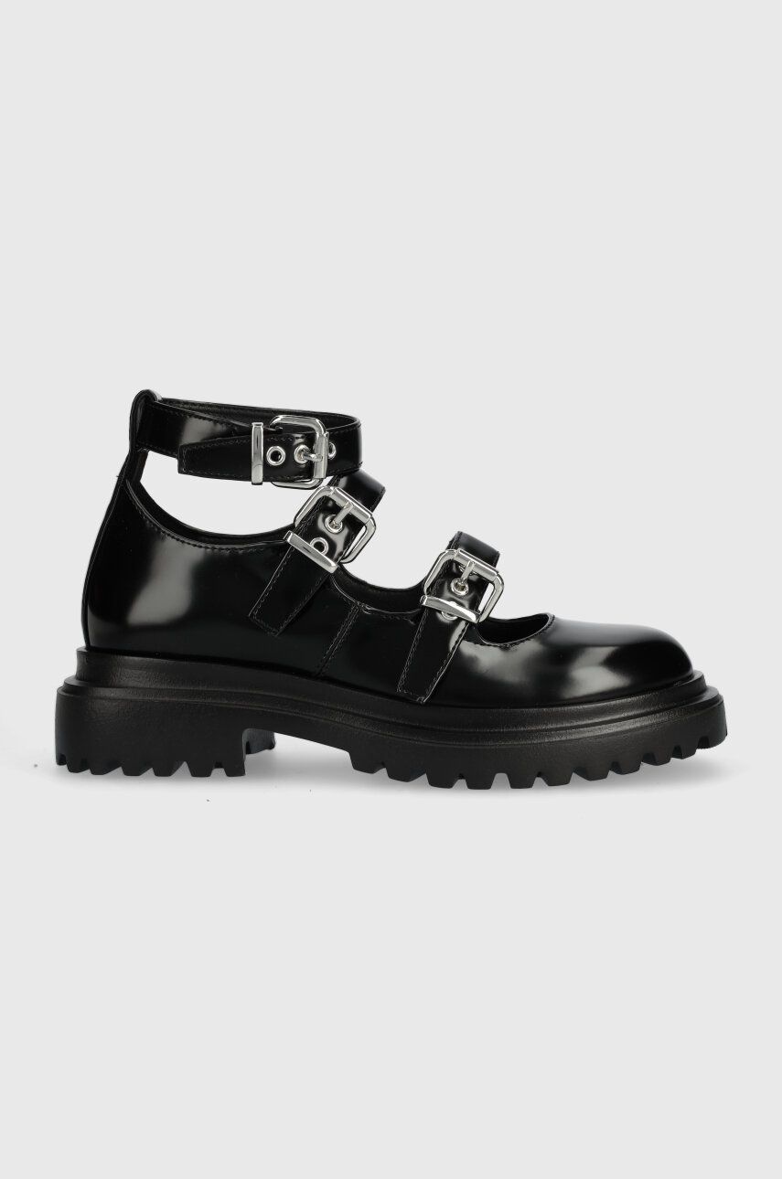 MAX&Co. pantof femei, culoarea negru, cu platforma