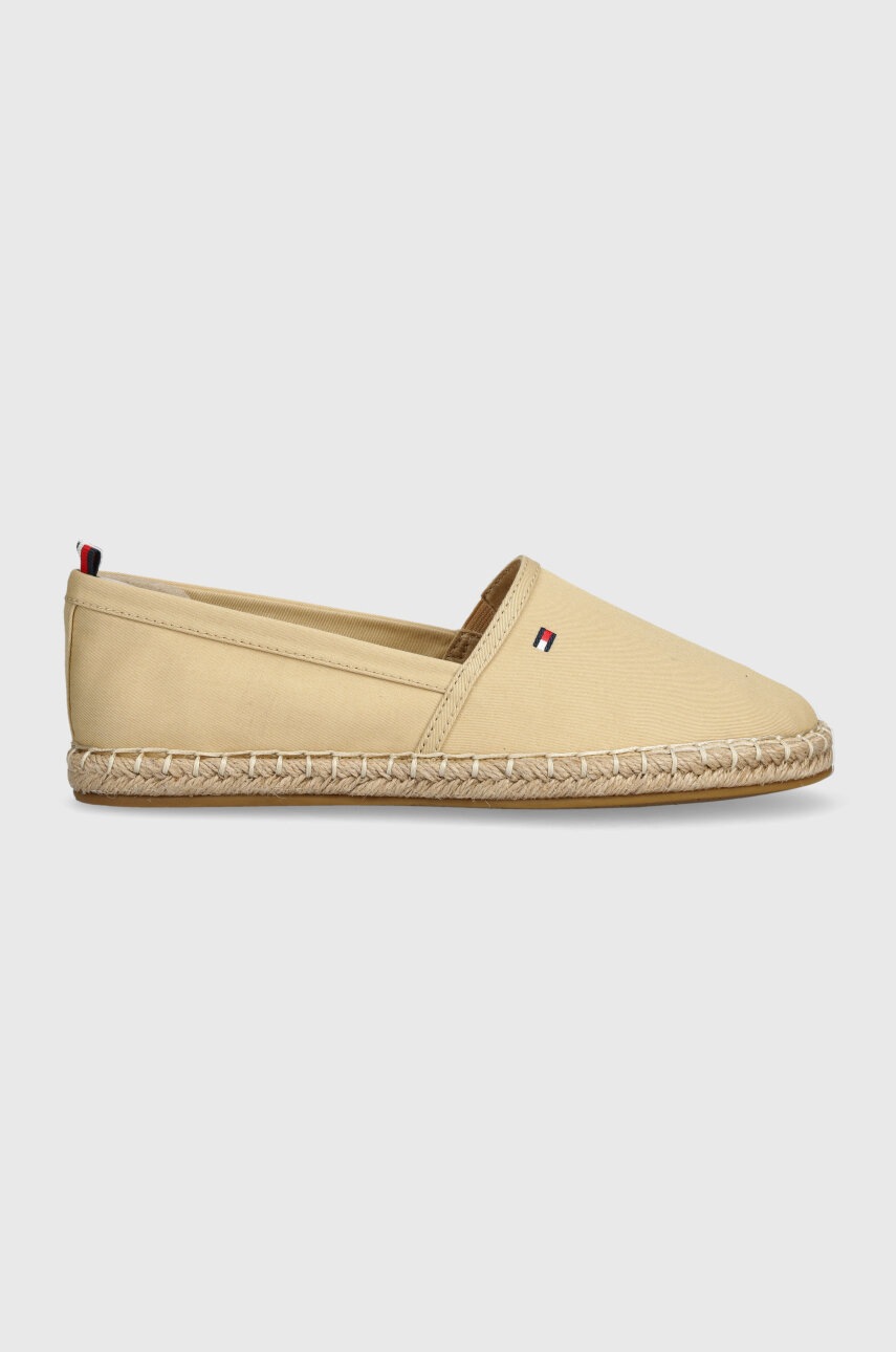 Levně Espadrilky Tommy Hilfiger BASIC TOMMY FLAT ESPADRILLE béžová barva, FW0FW06497