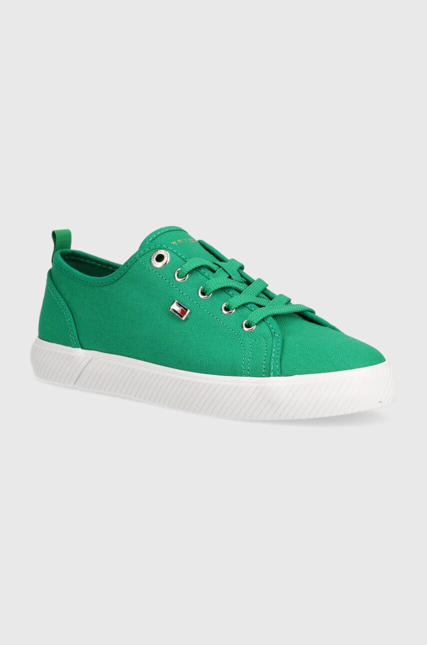 

Ниски кецове Tommy Hilfiger VULC CANVAS SNEAKER в зелено FW0FW08063, Зелен