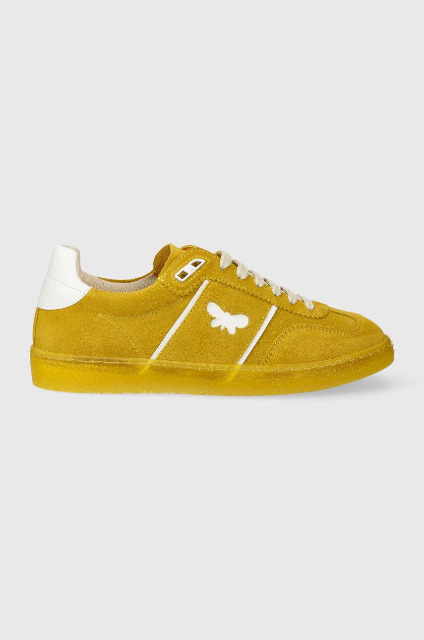 Weekend Max Mara sneakers din piele intoarsă Pacocolor culoarea galben, 2415761094600