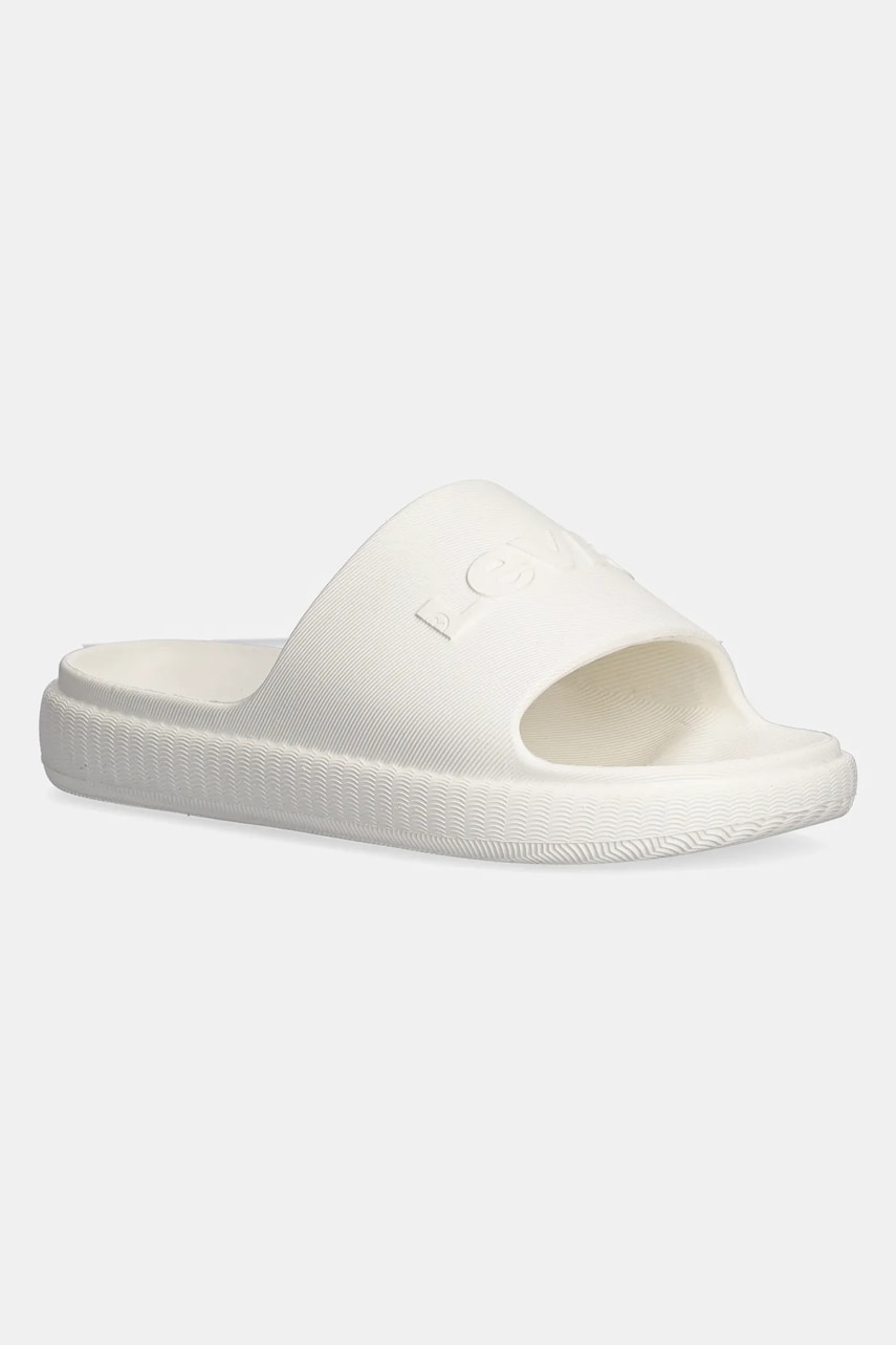 Levi's papuci JUNE NEXT S femei, culoarea bej, 235653.100 Levi's papuci JUNE NEXT S femei, culoarea bej, 235653.100