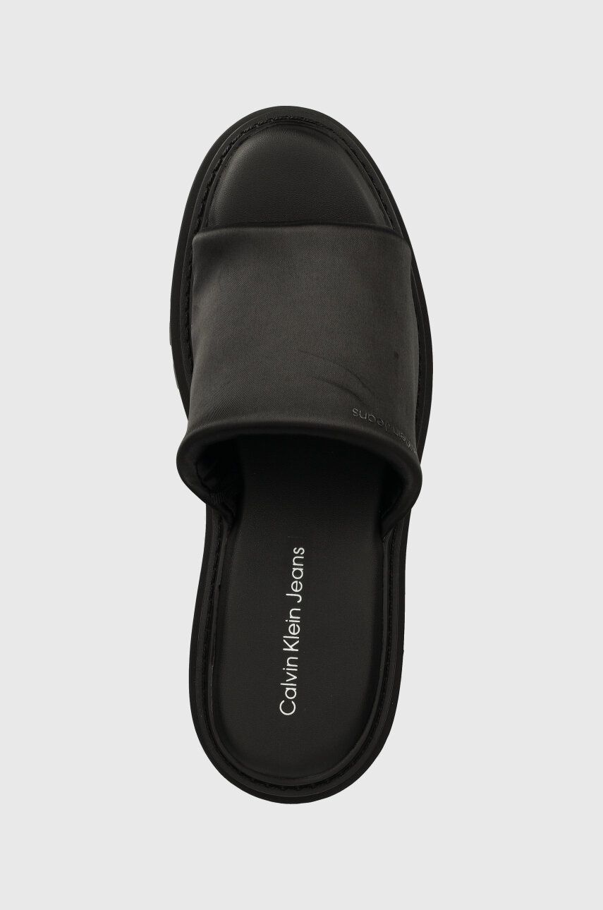 Natikači Calvin Klein Jeans TOOTHY COMBAT SANDAL IN DC ženski, črna Barva, YW0YW01339