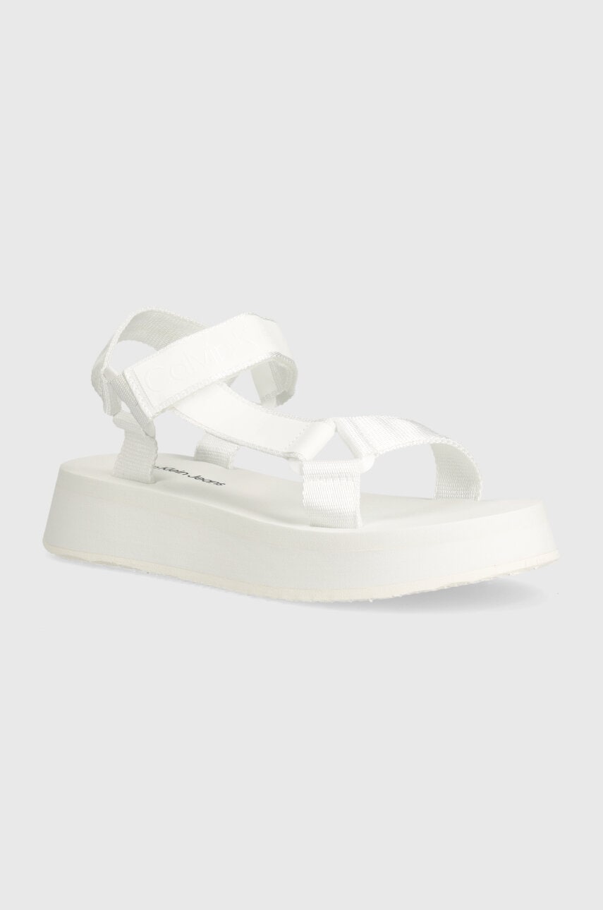 Calvin Klein Jeans Σανδάλια Calvin Klein Jeans SANDAL VELCRO WEBBING DC SANDAL VELCRO WEBBING DC χρώμα: άσπρο, YW0YW01353 YW0YW01353
